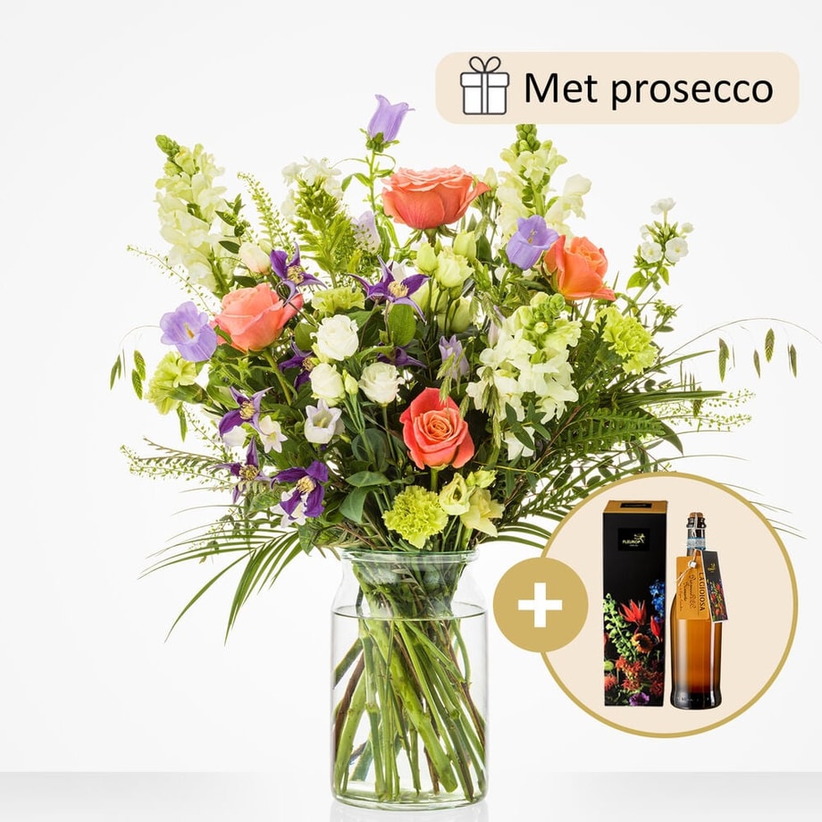 Bruisend boeket (cadeauset met Prosecco)