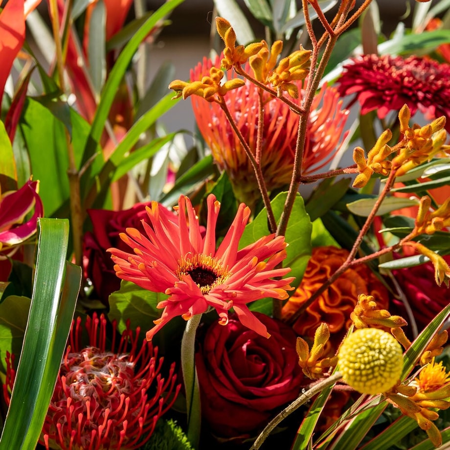Exotische tuin rouwboeket