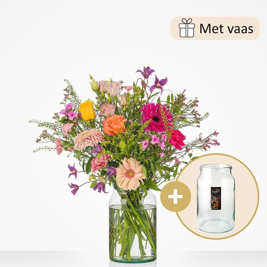 Feest in je vaas boeket (inclusief vaas!)