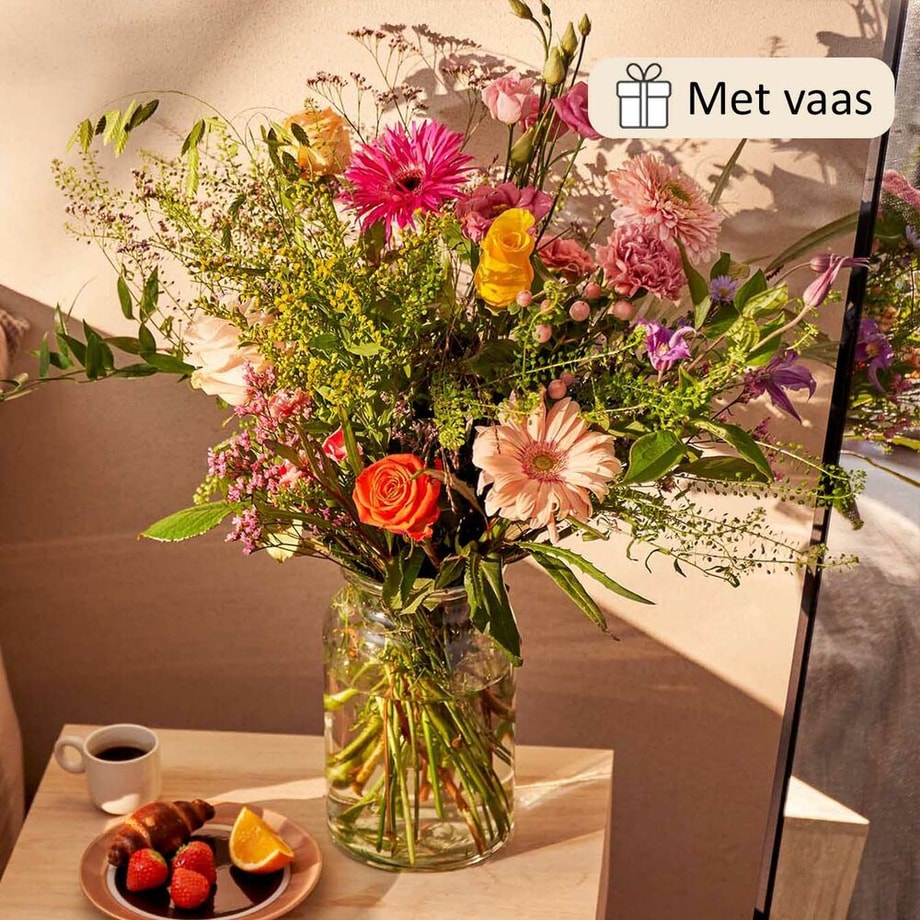 Feest in je vaas boeket (inclusief vaas!)