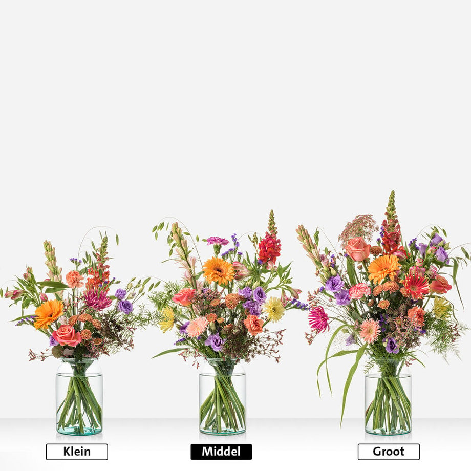 Feestelijk boeket (inclusief vaas!)
