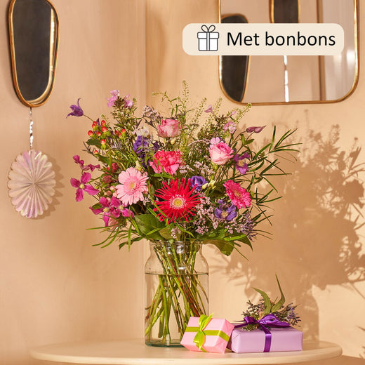 Hartverwarmend boeket (cadeauset met chocolade)