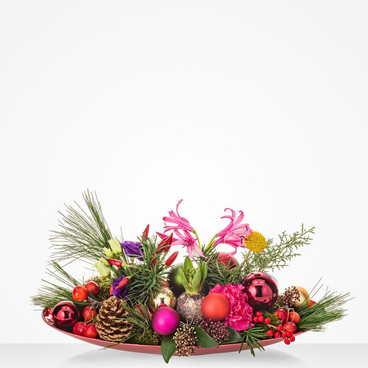 Kleurrijk kerststuk