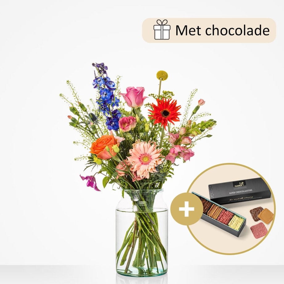 Speciaal voor jou boeket (cadeauset met chocolade)
