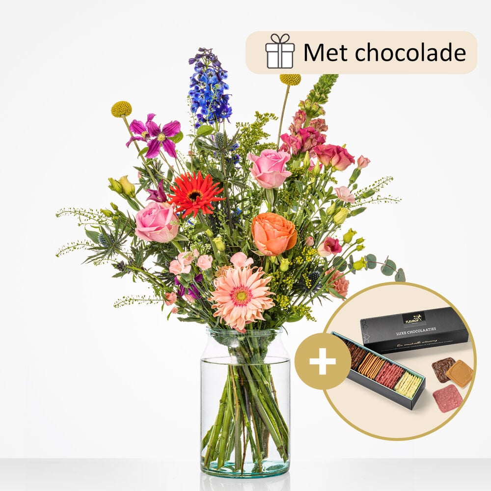 Speciaal voor jou boeket (cadeauset met chocolade)