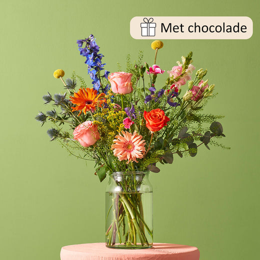 Speciaal voor jou boeket (cadeauset met chocolade)