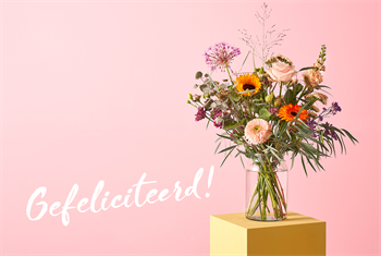 Gefeliciteerd met boeket