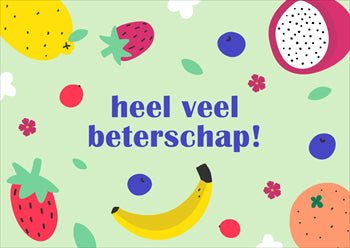 Beterschap fruit en bloemen