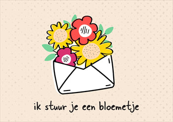 Envelopje met bloemen