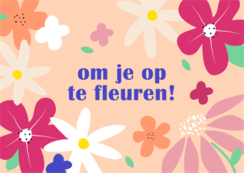 Om je op te fleuren