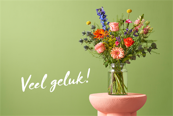 Veel geluk met boeket