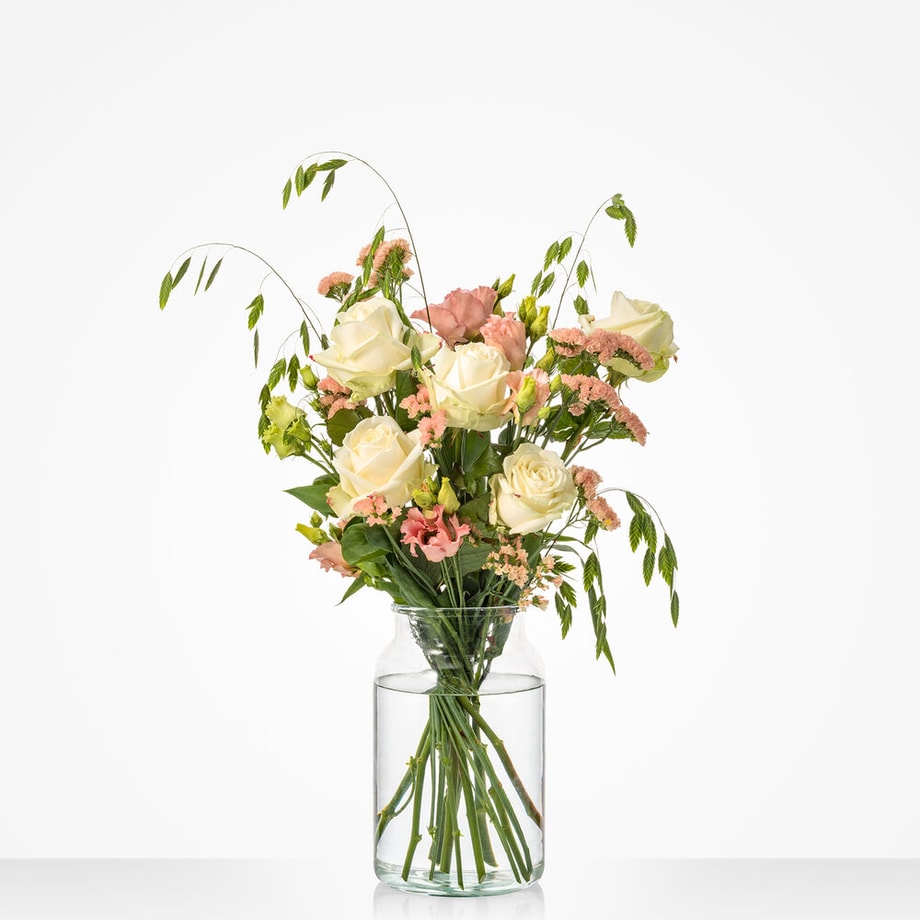 Witte rozen boeket