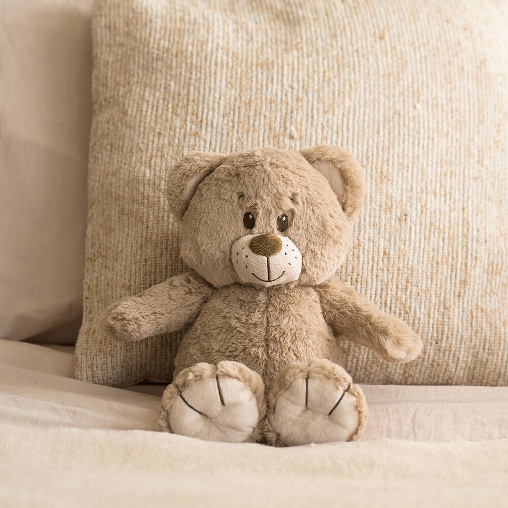 Zacht gebaar boeket (cadeauset met knuffel, chocolade en vaas!)