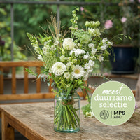Groen gekeurd wit boeket