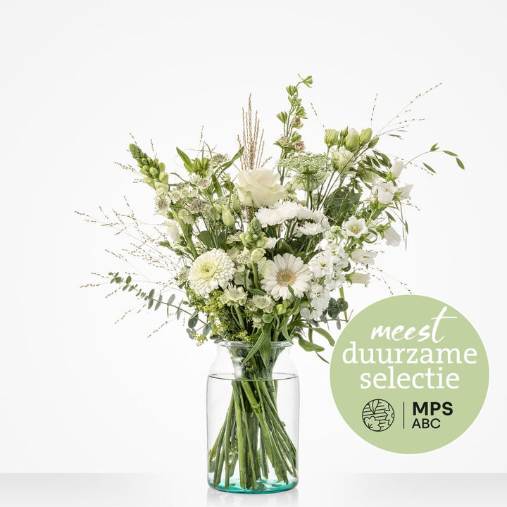 Groen gekeurd wit boeket