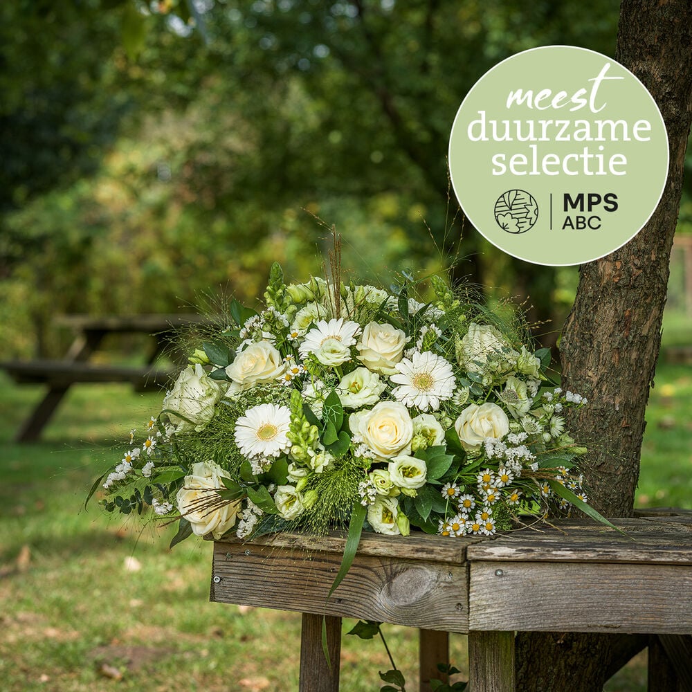 Duurzaam wit rouwstuk